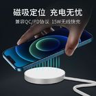 6mm distance Ultra Thin Round 15W qi wireless charger For IPhone 12