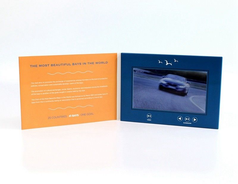 VIF Free Sample 7 inch Video Greeting Card , lcd video business cards for promotional activities