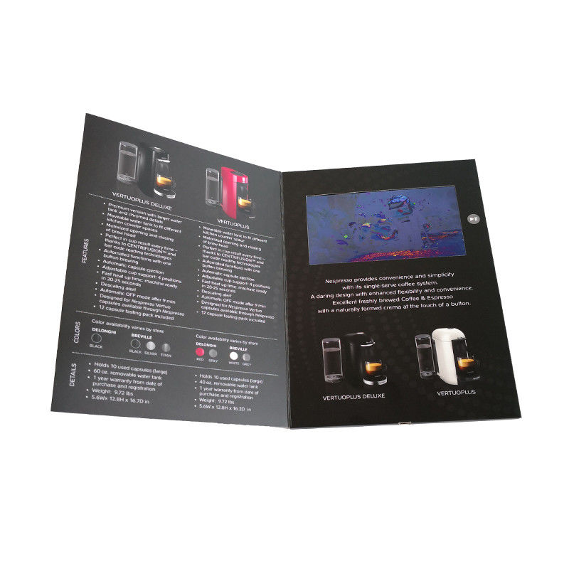 Matte Lamination LCD Video Brochure VS Printed Book Makes Your Business More Easy