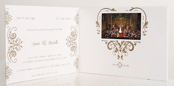 multimedia effect electronic lcd video card for weddings / opening veremonies