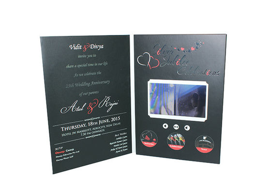 New idea you never seen lcd screen greeting card full color printing and video playing