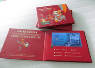 One Button Control LCD Video Brochure , 7 Inch LCD Video Business Card Durable