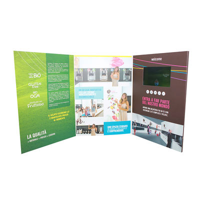 VIF Free Sample 2G CMYK printing LCD Video Invitation Card for promotional activities