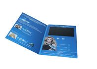 Four color printed Video In Print Brochure with TFT screen / USB port , video business card
