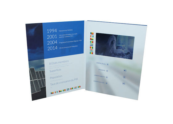 Full Color Printing Video Brochure Card 90 * 50 Mm Insert Digital Module With Screen