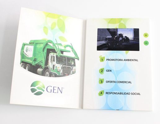 7 inch TFT screen promotional Video Brochure Card , lcd brochureswith USB port