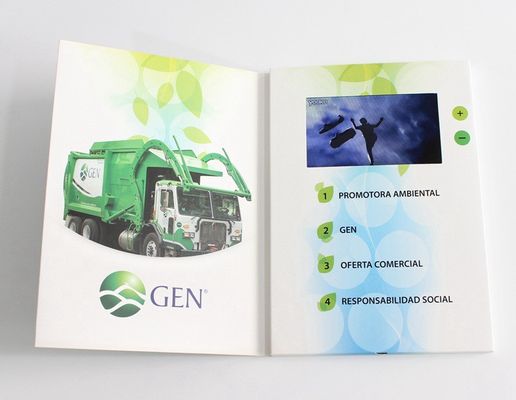 7 inch TFT screen promotional Video Brochure Card , lcd brochureswith USB port