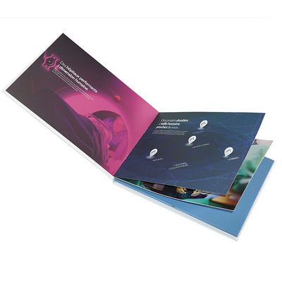 UV Paper Printing LCD Video Brochure , 210 X 210mm LCD Video Greeting Card