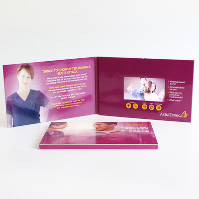 600mA 4.3 Inch Soft Card LCD Video Brochure A5 Video Greeting Card For Advertising