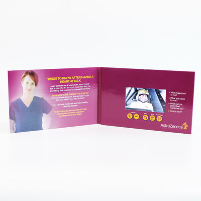 600mA 4.3 Inch Soft Card LCD Video Brochure A5 Video Greeting Card For Advertising
