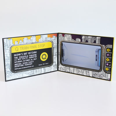 VIF Free Sample TFT Video Booklet for Invitation CMYK pritned brochure  lcd video greeting card for opening veremonies