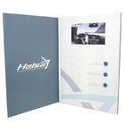 Folded Paper LCD Brochure Card 1200g Hard Cover Music HD Screen For Advertisement