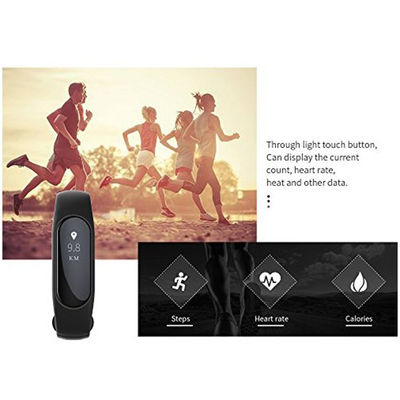 Low Power Consumption Smart Bluetooth Activity Bracelet 0.87 Inch Button / APP Control