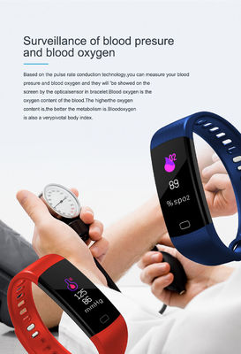 Fitness Bluetooth Smart Bracelet Vibrating Alarm Support Blood Oxygen Activity Tracker