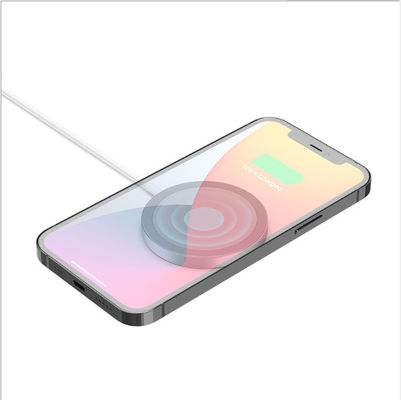 6mm distance Ultra Thin Round 15W qi wireless charger For IPhone 12