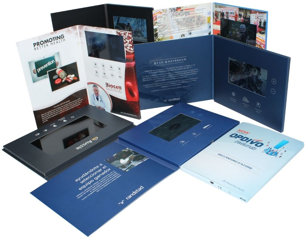 4G / 8G Full colors handmade Video Wedding Invitations with Magnetic switch , customized