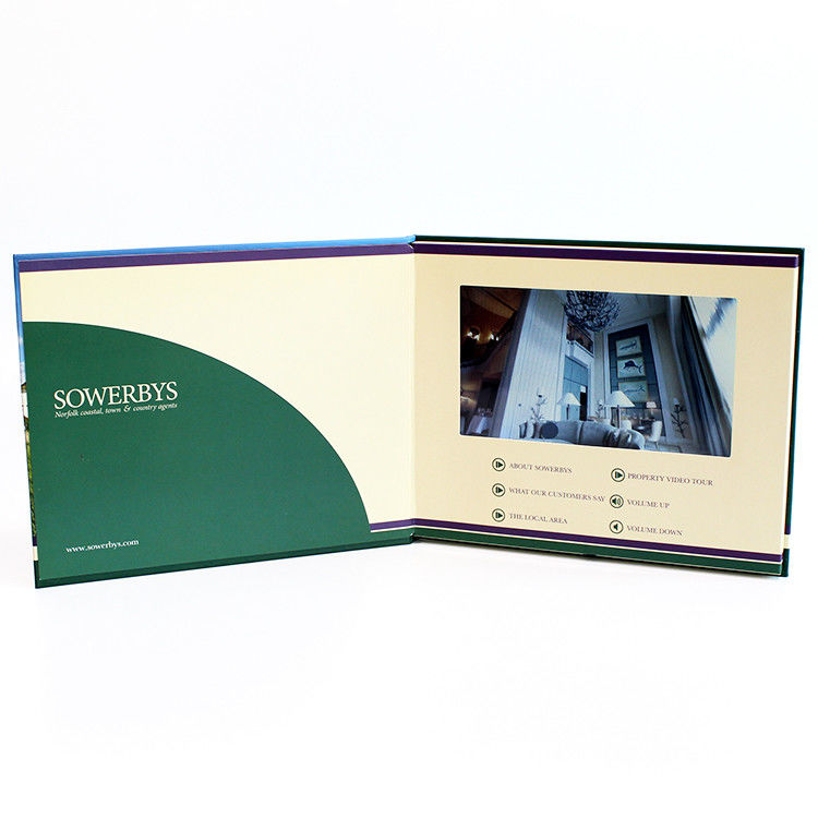Video in folder Free Sample Limited Automatic opening veremonies lcd video brochure card with multimedia effect