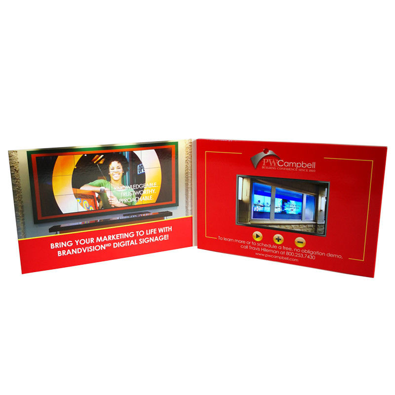 Event Invitations LCD Paper Plus Print Video Book With Rechargeable Battery