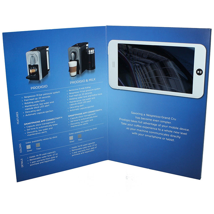 SZ Video Greeting Card Custom TFT LCD Screen Magnet Switch Touch Buttons