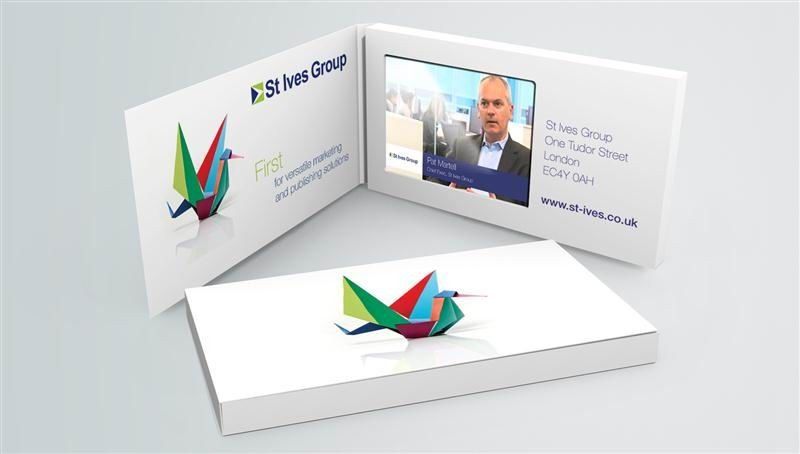 Movement TFT screen video business cards with USB port , On / Off Video Selection