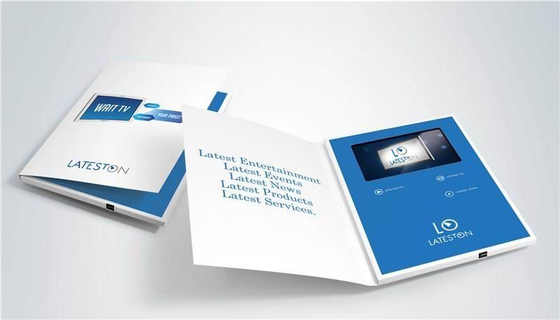 Dancing , Singing video brochure card with HIGH Resolution LCD video