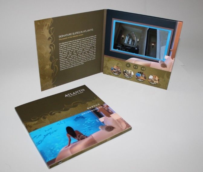 promotion LCD Sreen Video Wedding Invitations for Gifts , Custom Logo / Video