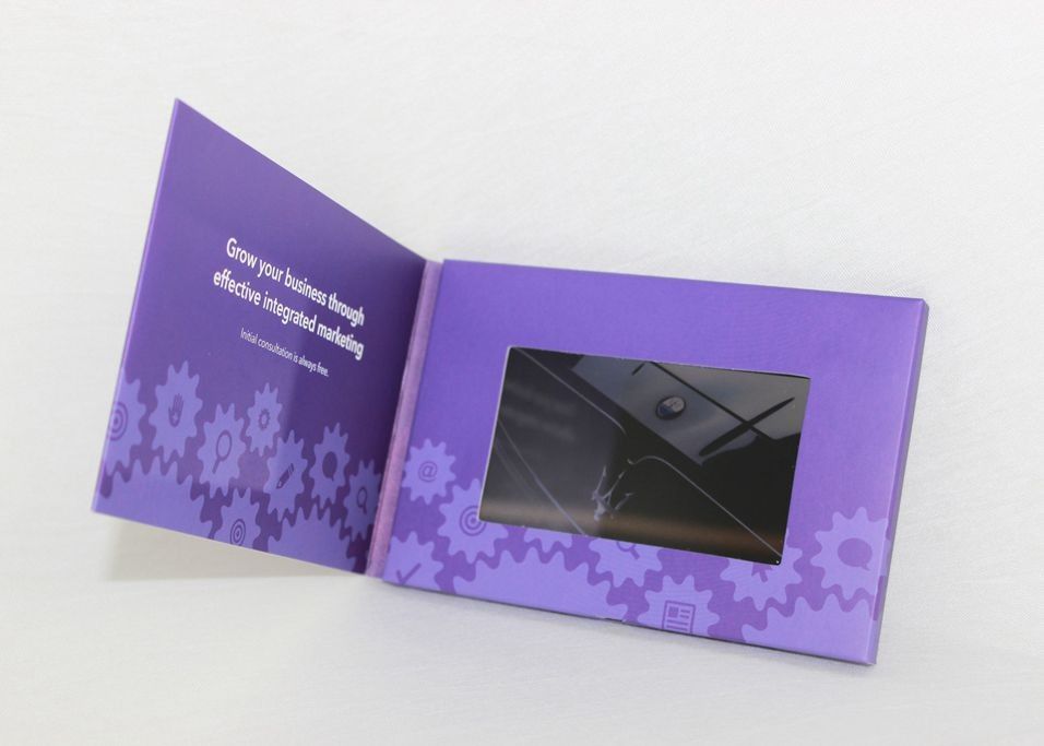 Bulk Printing Paper LCD Video Brochure For Advertising / Promotion / Marketing 7 Inch A5 Size Template