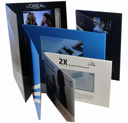 2.4 inch Full colors Video Greeting Card with rechargeable battery , 2G  memory